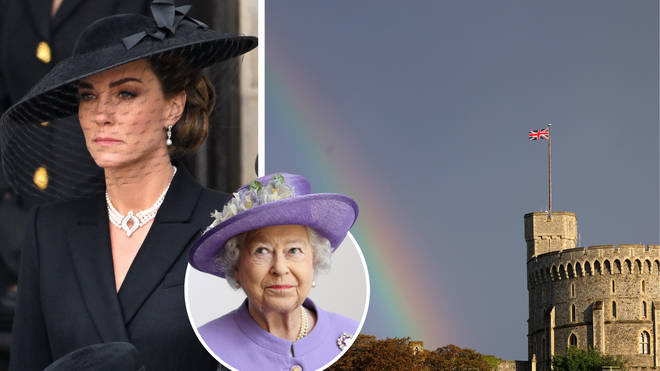 Kate Middleton은 Balmoral 무지개는 '여왕이 우리를 내려다보고 있음'을 의미한다고 말했습니다.